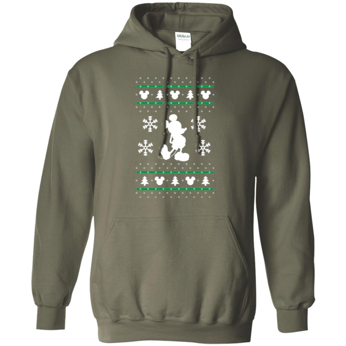 Christmas T-shirt Mickey Mouse Military Green