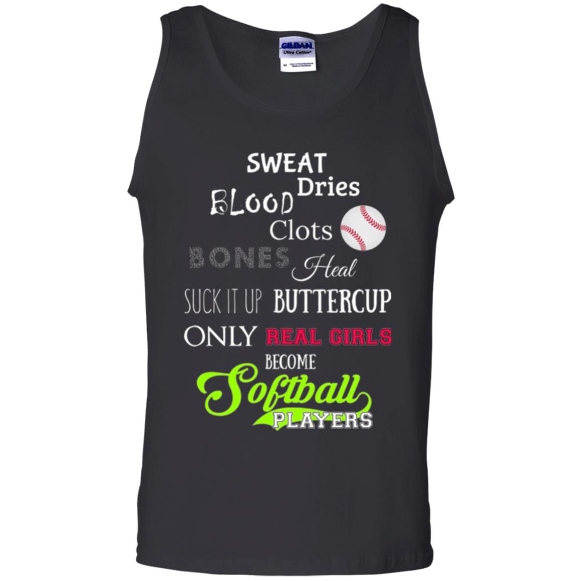 Softball T-shirt Sweet Dries Blood Clots Bones Black