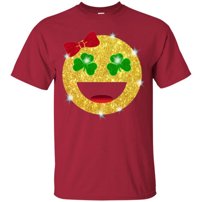 Happy Gold Blink Emoji Saint Patrick's Day T-shirt Cardinal