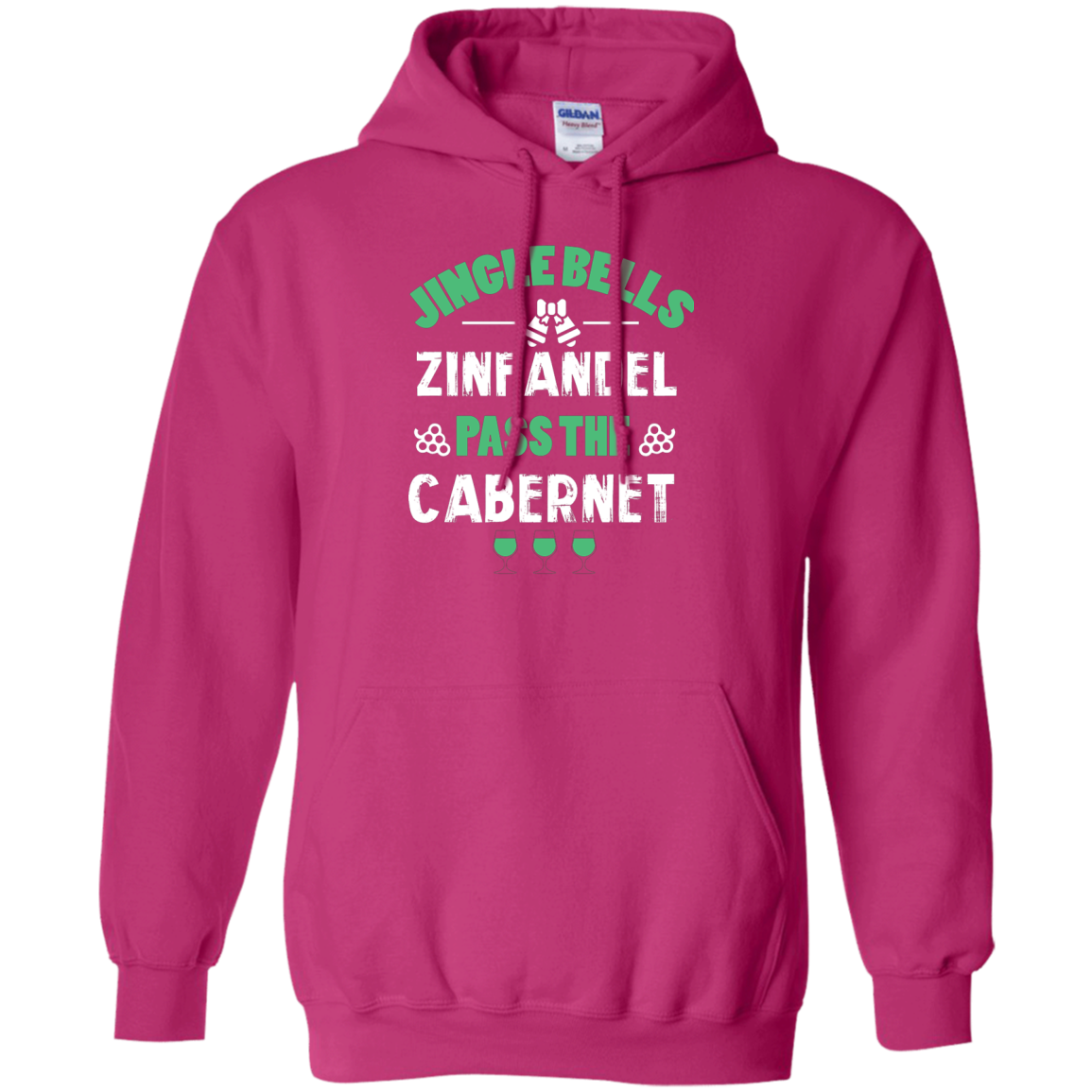 Christmas T-Shirt Jingle Bells Zinfandel Pass The Cabernet Heliconia