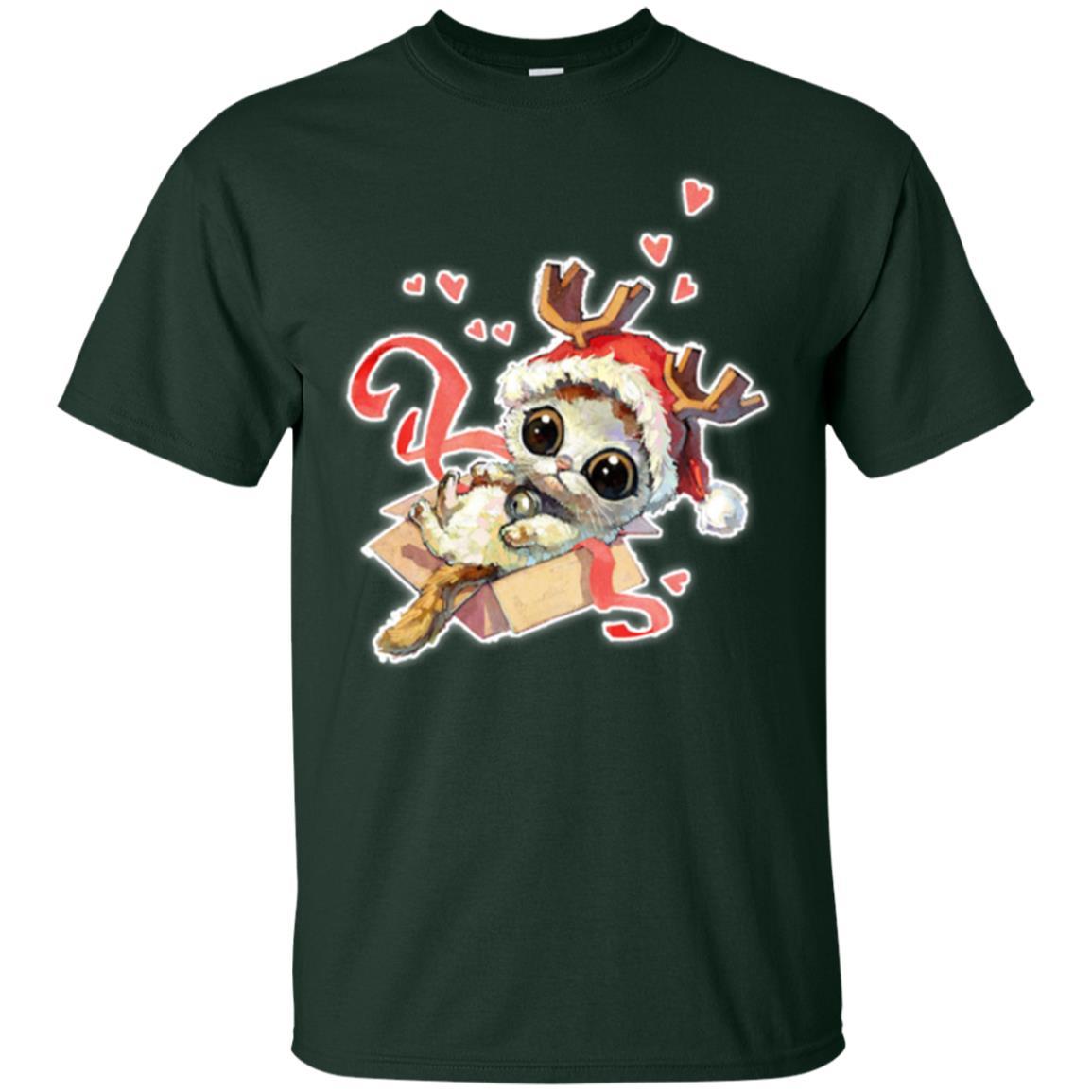 Cat Lover T-shirt Merry Christmas Forest Green