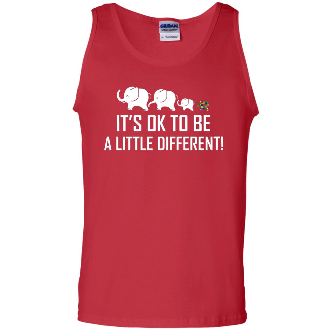 It_s Ok To Be A Little Different Autism Elephant Shirt Red