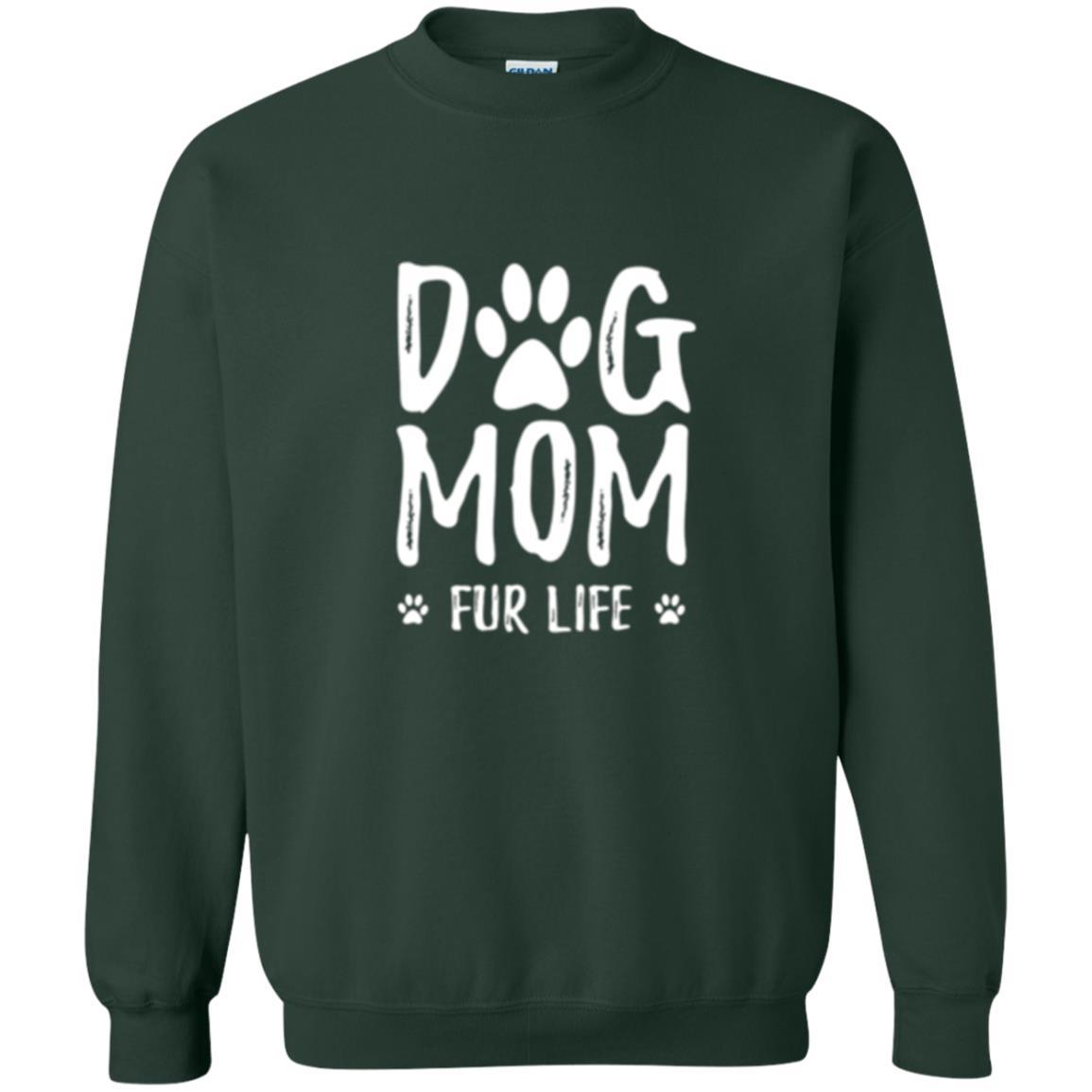 Dog Lover T-shirt Dog Mom Fur Life T-shirt Forest Green