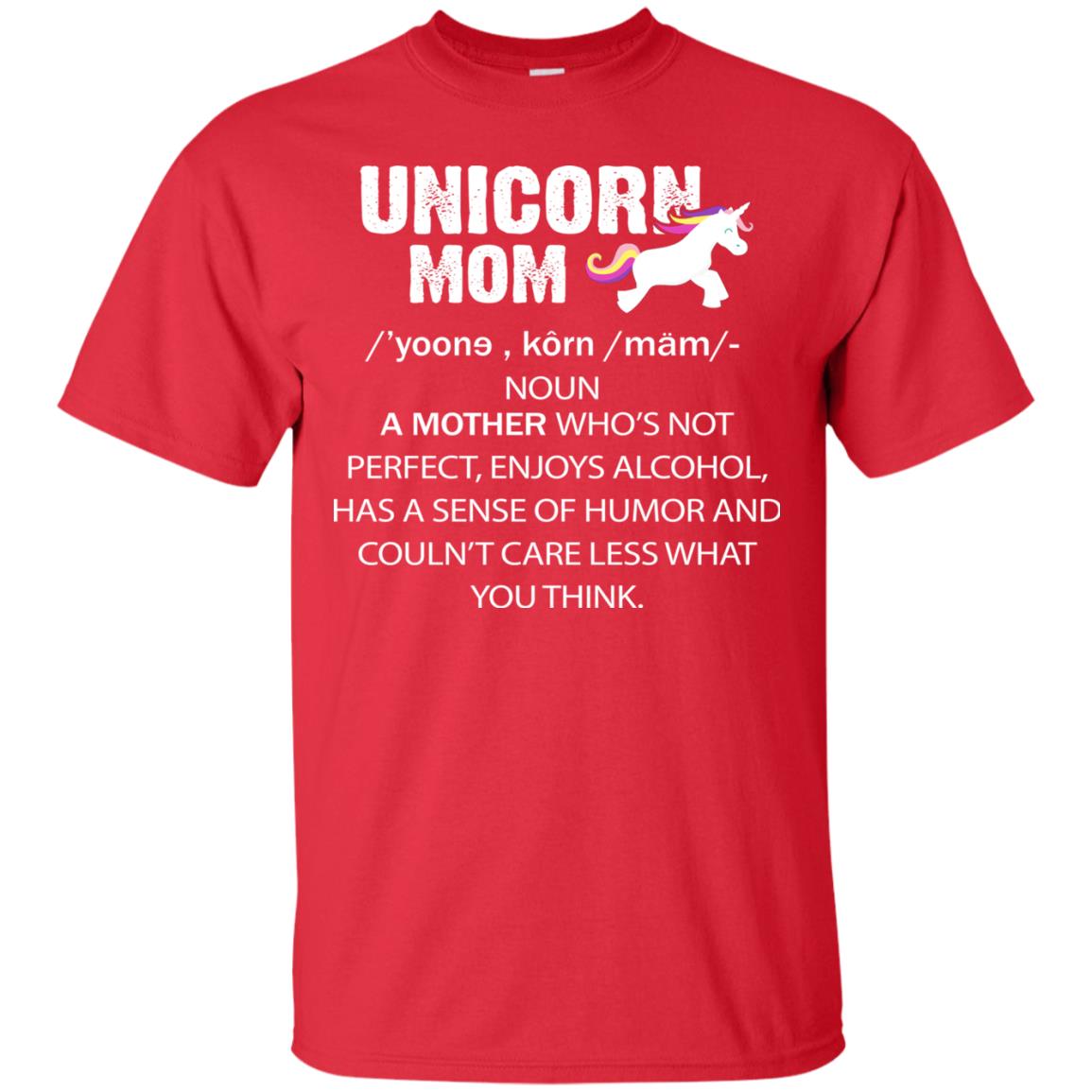 Unicorn Mom Shirt Red