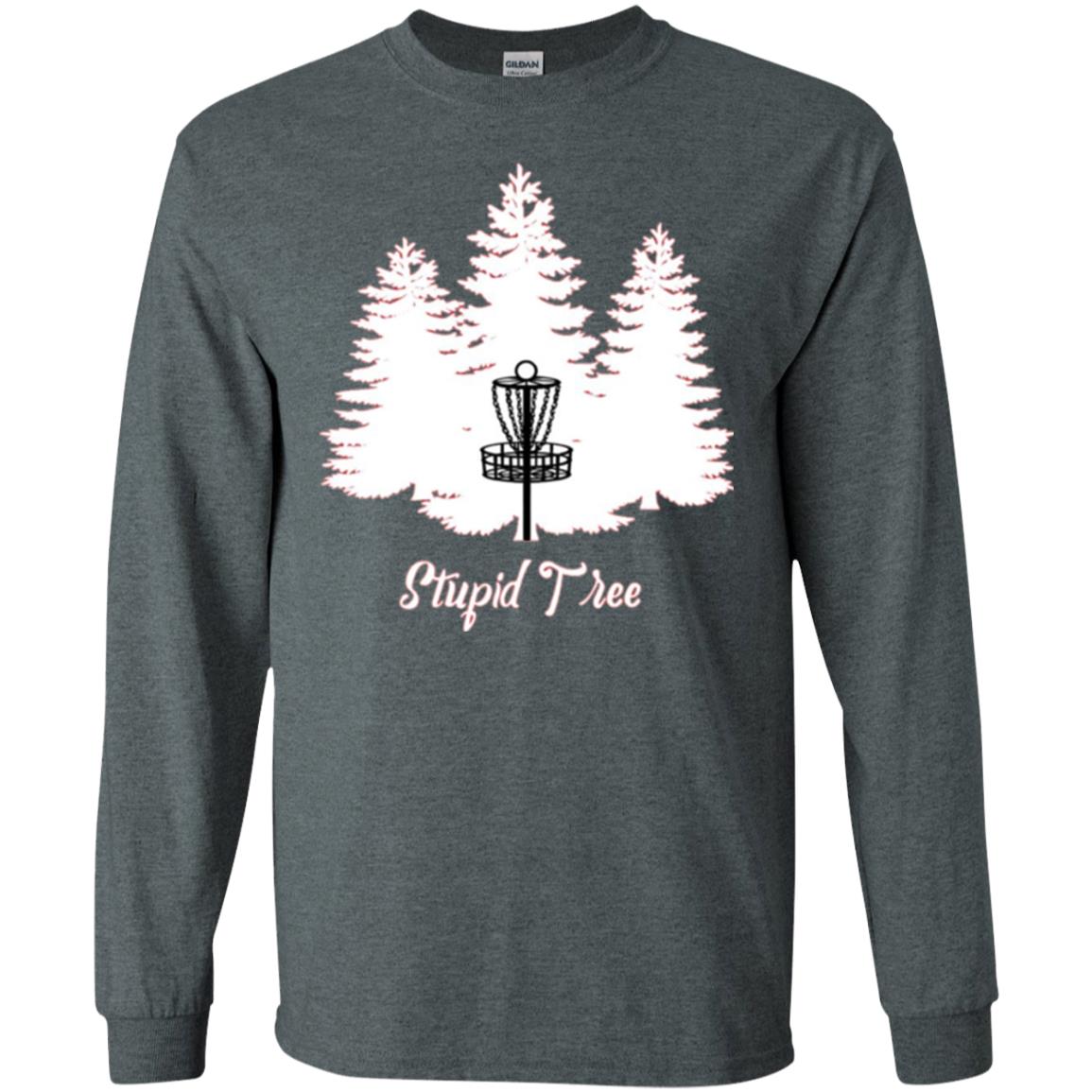 Disc Golf T-shirt Stupid Tree Dark Heather