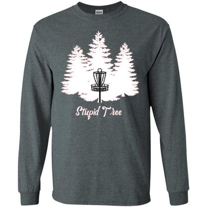 Disc Golf T-shirt Stupid Tree Dark Heather