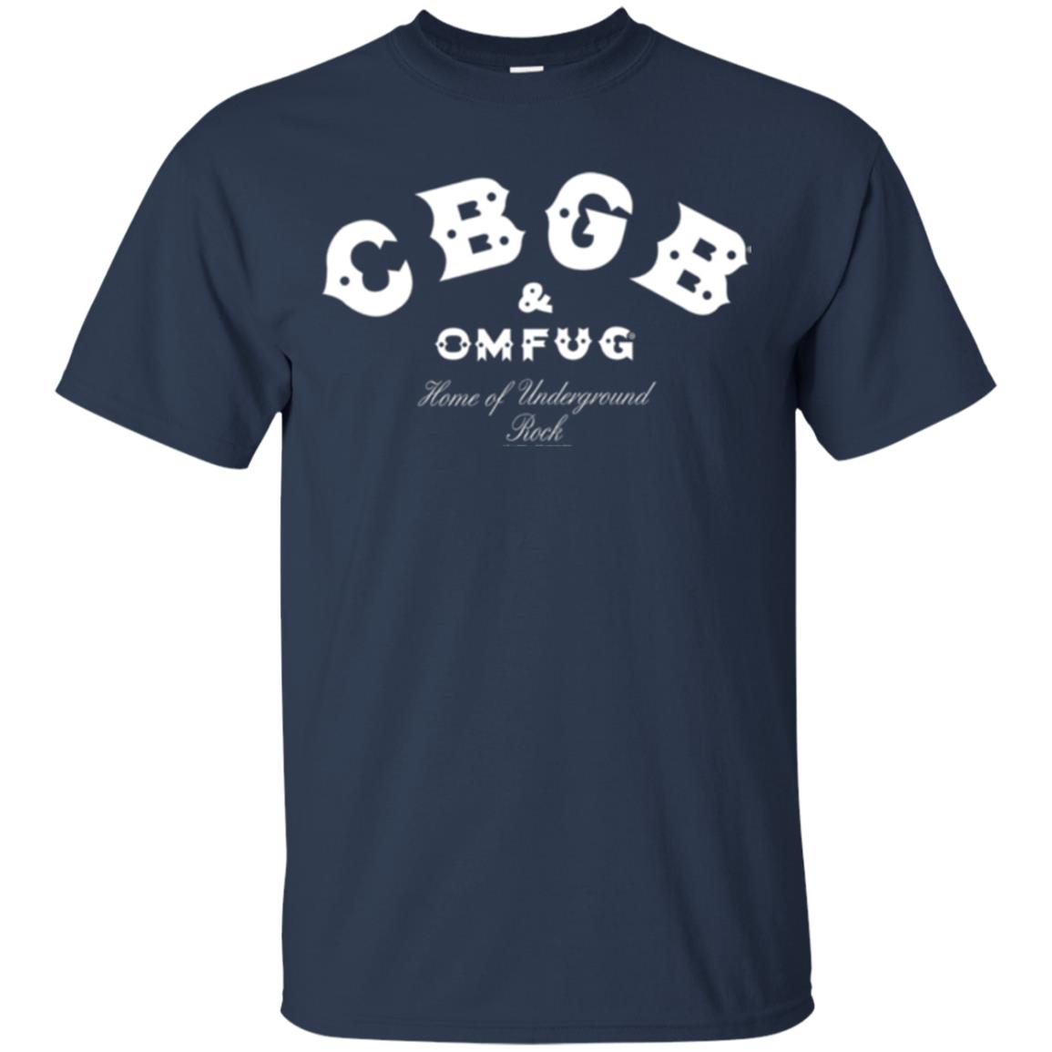Music T-shirt Cbgb And Omfug Home Of Underground Rock Navy