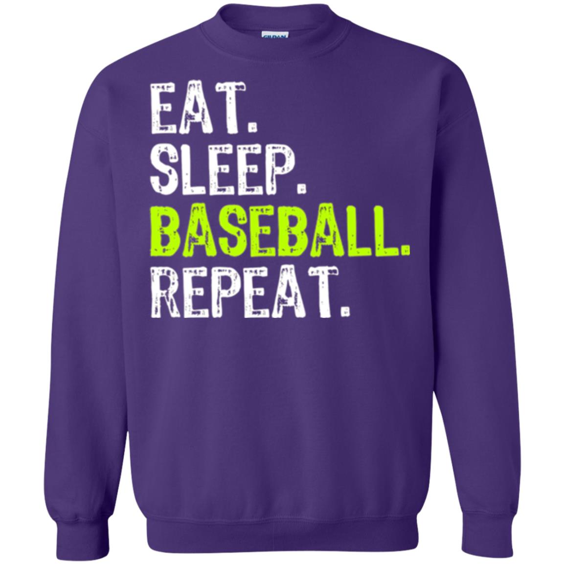 Baseball T-shirt Eat Sleep Baseball Repeat Purple
