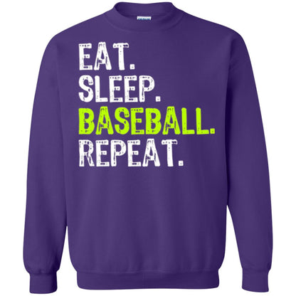 Baseball T-shirt Eat Sleep Baseball Repeat Purple