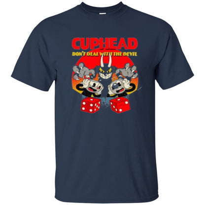 Cuphead And Mugman Devil_s Dice Video Game Graphic T-shirt Navy