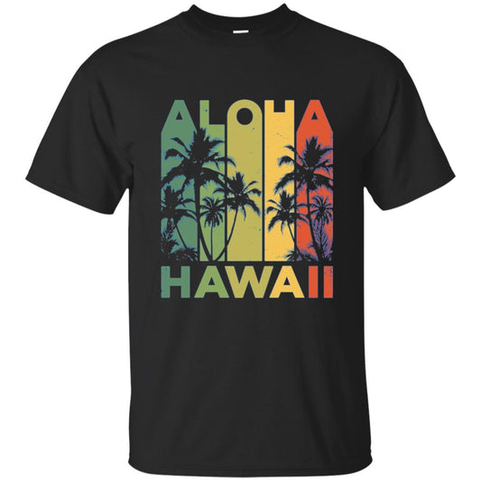 Vintage Hawaiian Islands Tee Hawaii Aloha State T-shirt Black