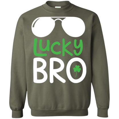 Lucky Bro St. Patrick_s Day T-shirt Military Green