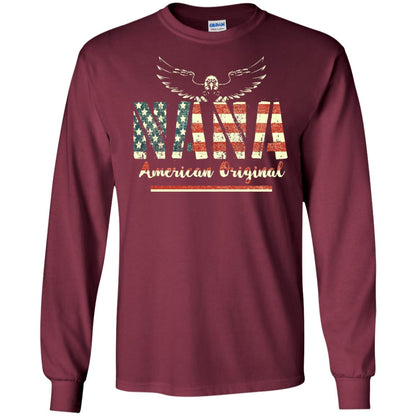 Nana American Original Grandparents T-shirt Maroon