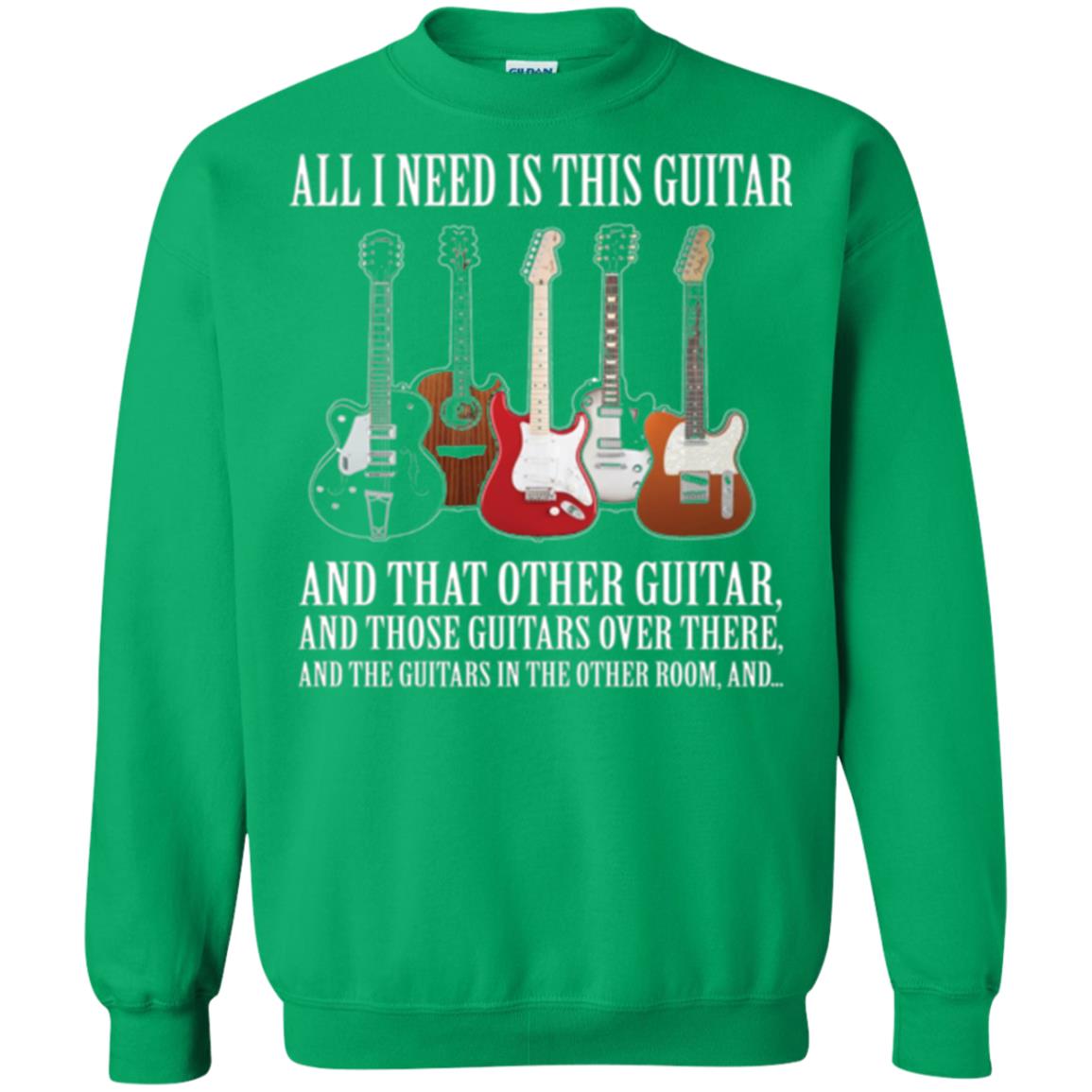 Guitar Lovers T-shirt All I Need Is This Guitar Irish Green