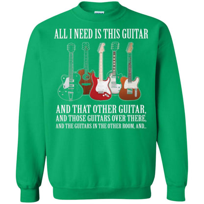Guitar Lovers T-shirt All I Need Is This Guitar Irish Green