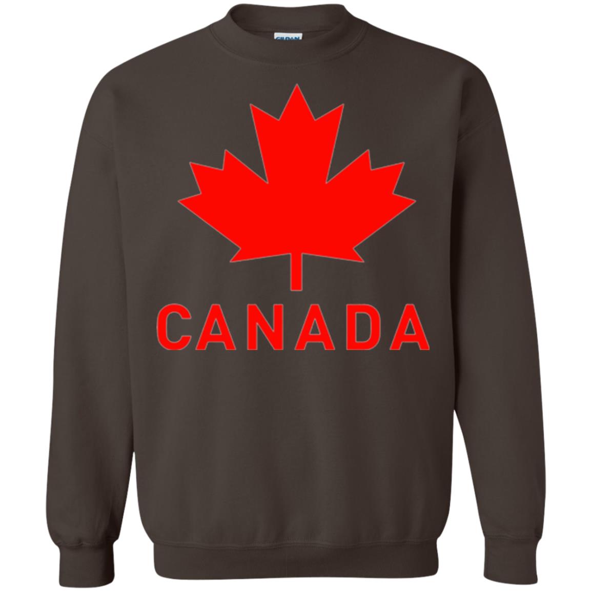 Canada Flag T-shirt Vintage Canada Flag Eh Team Dark Chocolate