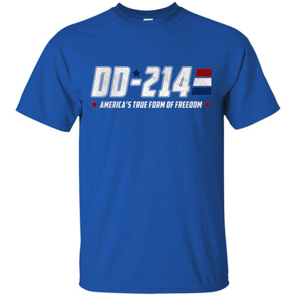 Military T-shirt Dd-214 America_s True Form Of Freedom Royal