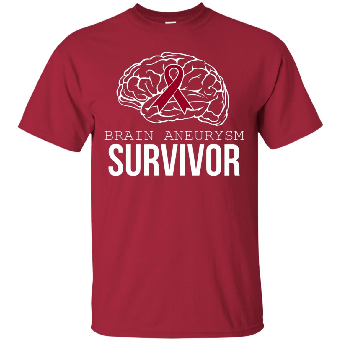 Brain Aneurysm Survivor T-shirt Cardinal