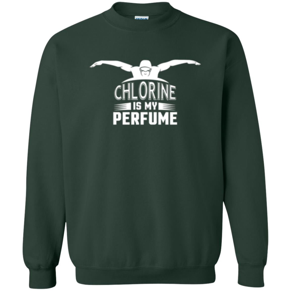Swimmer T-shirt Chloring Is My Perfume T-shirt Forest Green