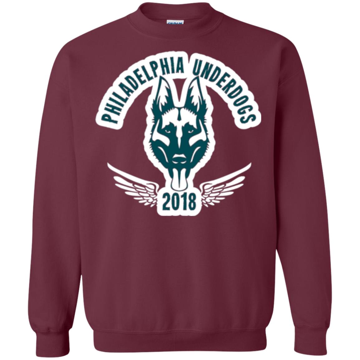 Dog Lover T-shirt Philadelphia Underdogs Maroon
