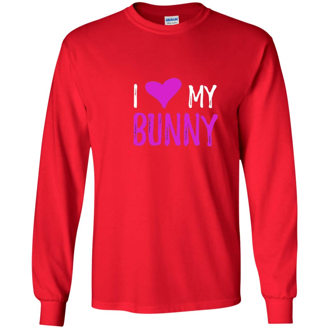 Bunny Rabbit Mom Shirt I Love My Bunny Red