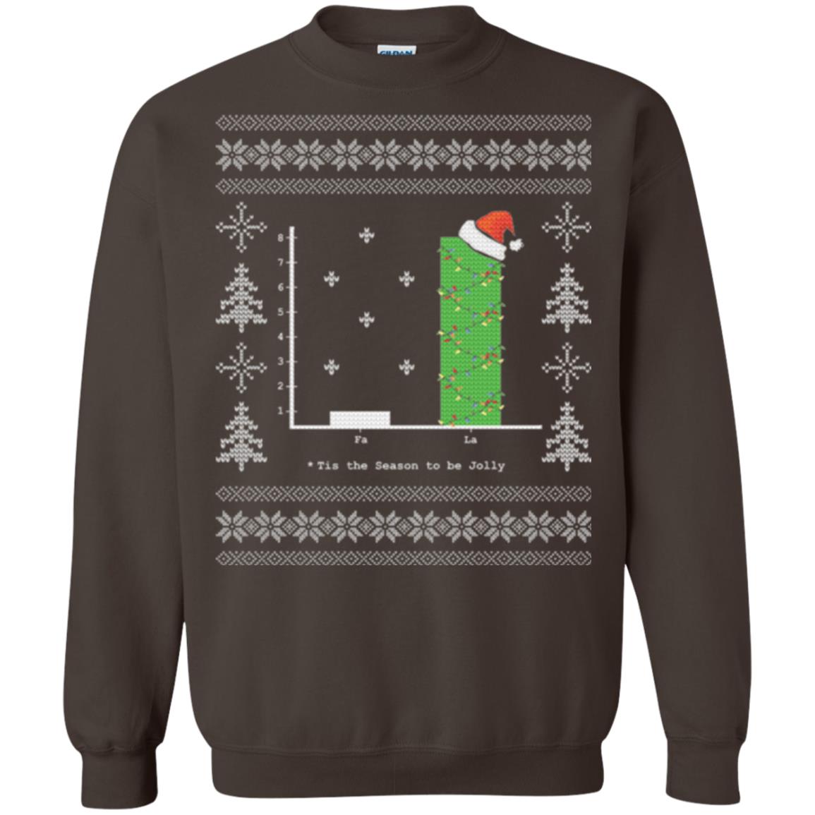Christmas T-shirt Carol Bar Graph Dark Chocolate