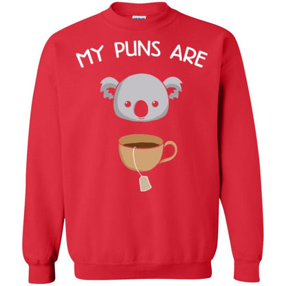 Animal Puns T-shirt My Puns Are Koala Tea Red