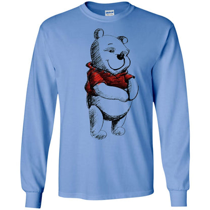 Sketch Of Winnie The Pooh Movie Lover T-shirt Carolina Blue