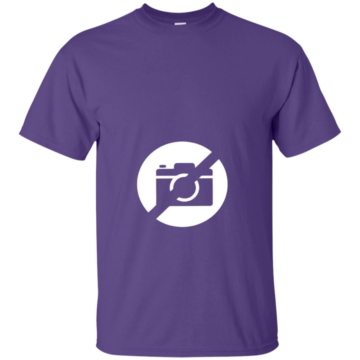Just No Pictures Image T-shirt Purple