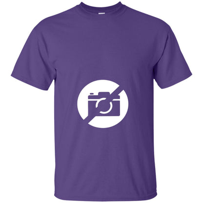 Just No Pictures Image T-shirt Purple