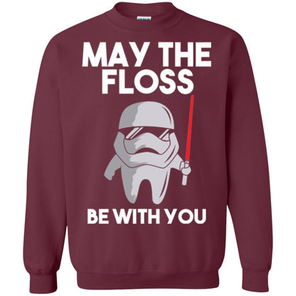 Dentist T-shirt May The Floss Be With You T-shirt Maroon