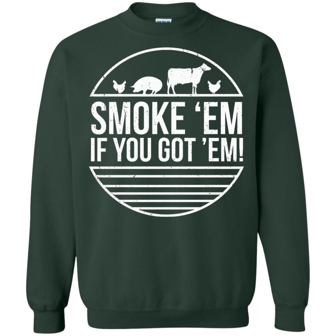 Bbq T-shirt Smoke 'em If You Got 'em Forest Green