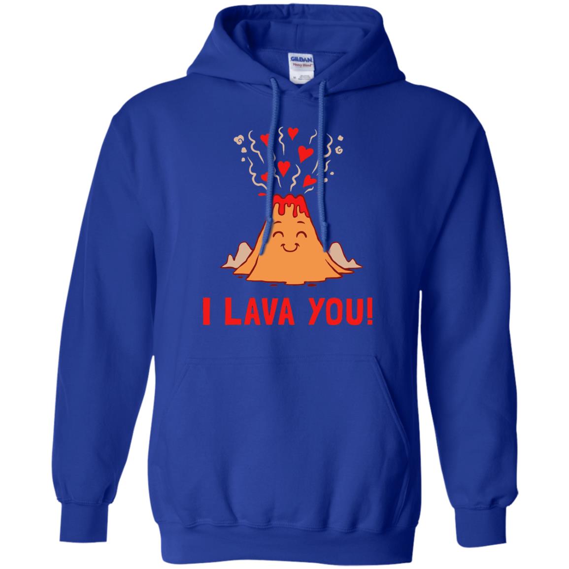Funny Volcano Valentines Love T-shirt I Lava You T-shirt Royal