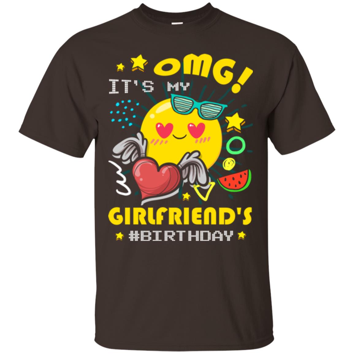 Boyfriend T-shirt Omg It's My Girlfriend's #birthday Dark Chocolate