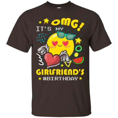 Boyfriend T-shirt Omg It's My Girlfriend's #birthday Dark Chocolate