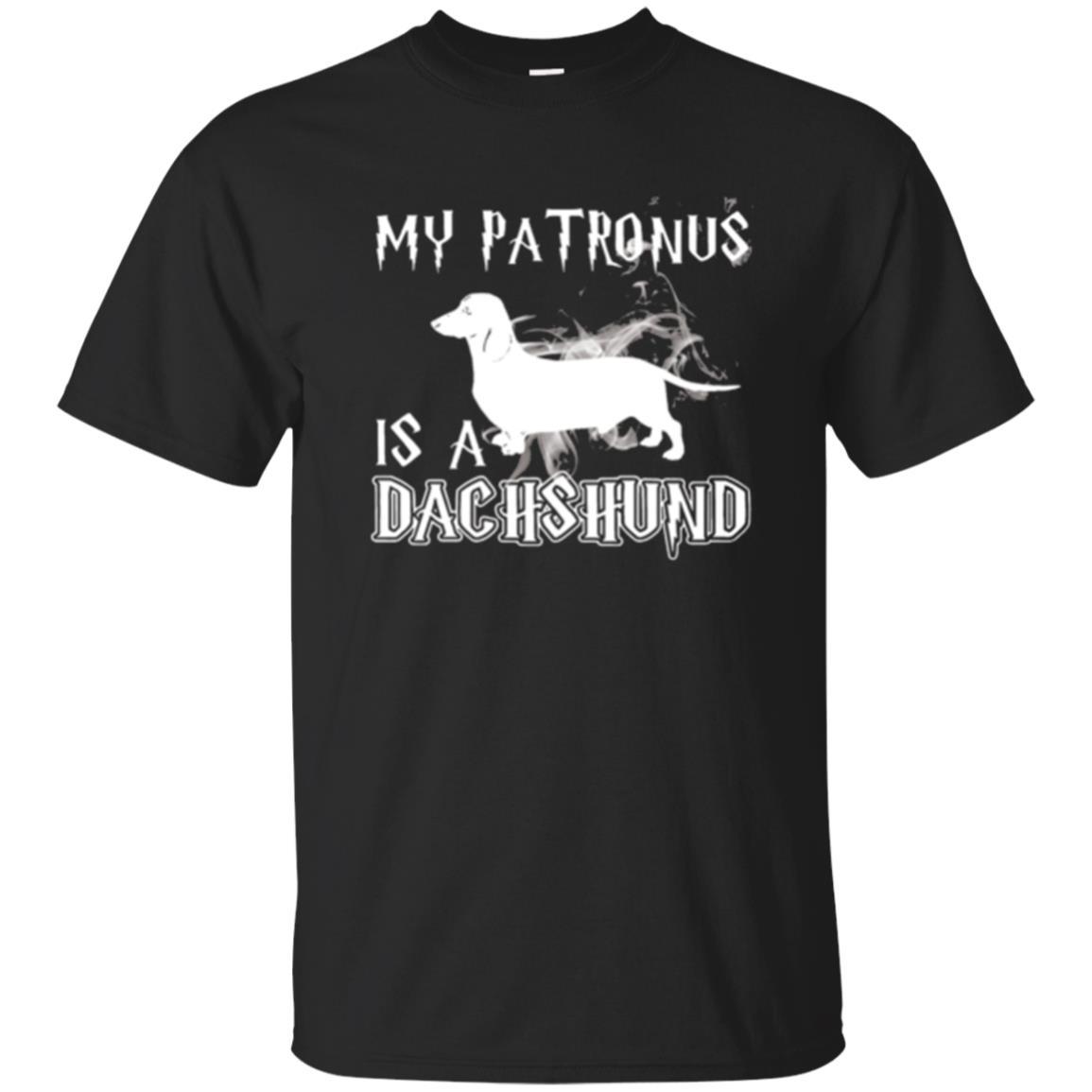 Dachshund Lover T-shirt My Patronus Is A Dachshund Black