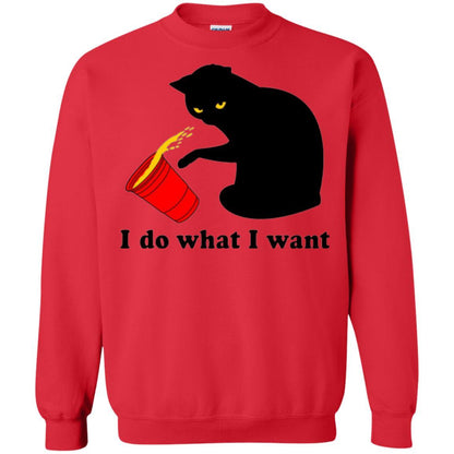 Cat Lover T-shirt I Do What I Want Red