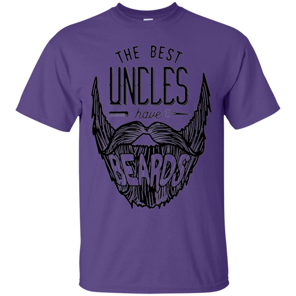Funny Uncle T-shirt The Best Uncles Have Beards Purple