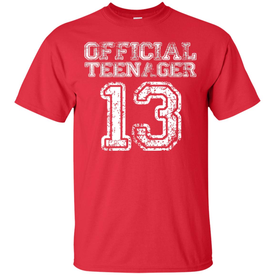 Brithday T-shirt Official Teenager T-shirt Red