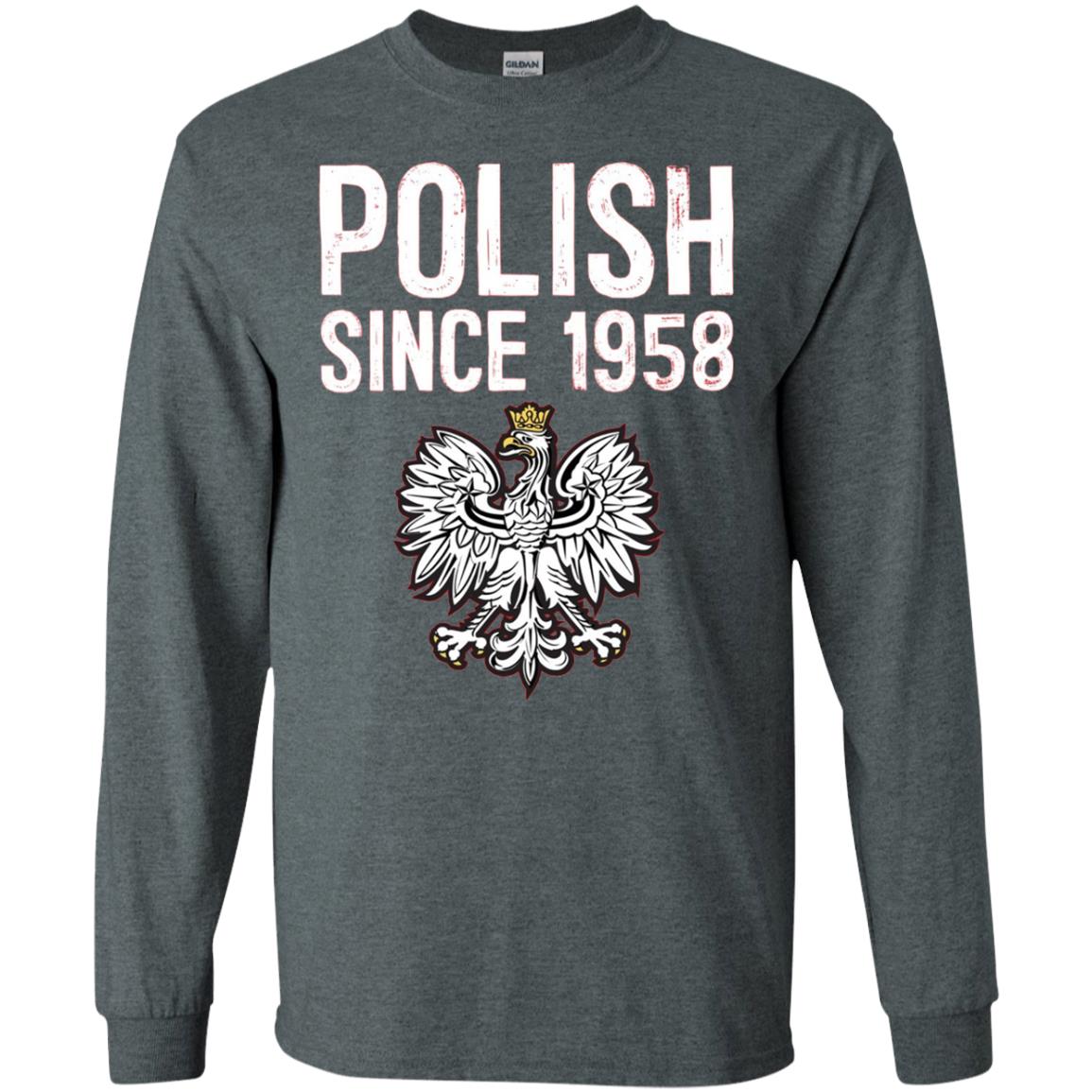 60th Birthday T-shirt Polish Since 1958 Dark Heather