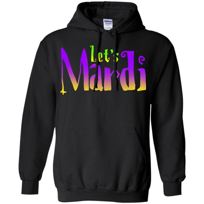 Mardi Gras T-shirt Let's Mardi Black