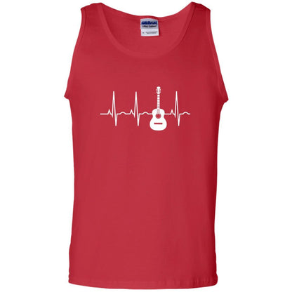 Guitarist T-shirt Guitar Heartbeat T-shirt Red