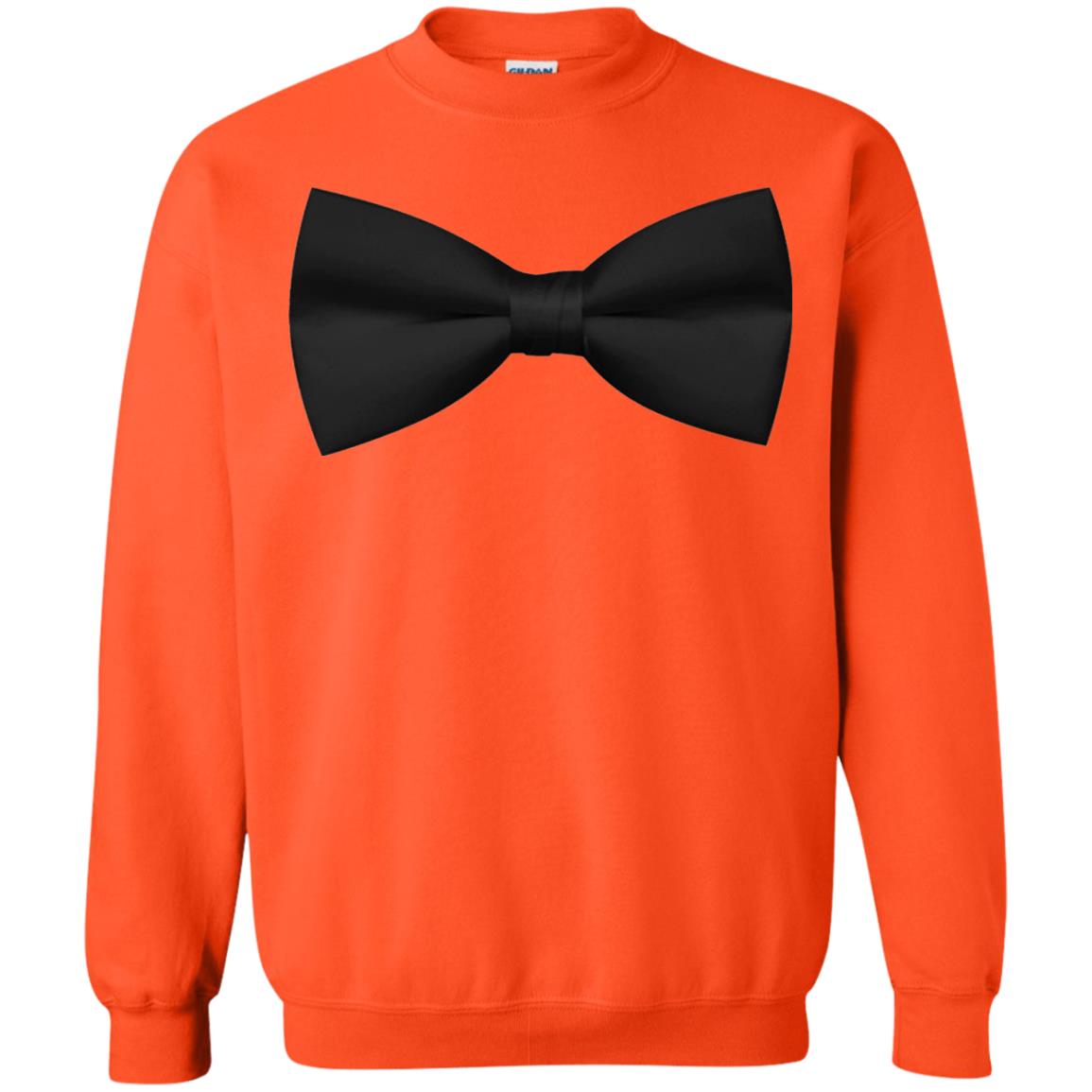 Big Black Bow Tie Tee Shirt Orange