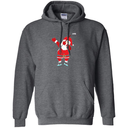 Christmas T-shirt Santa Claus Dabbing Hockey Dark Heather