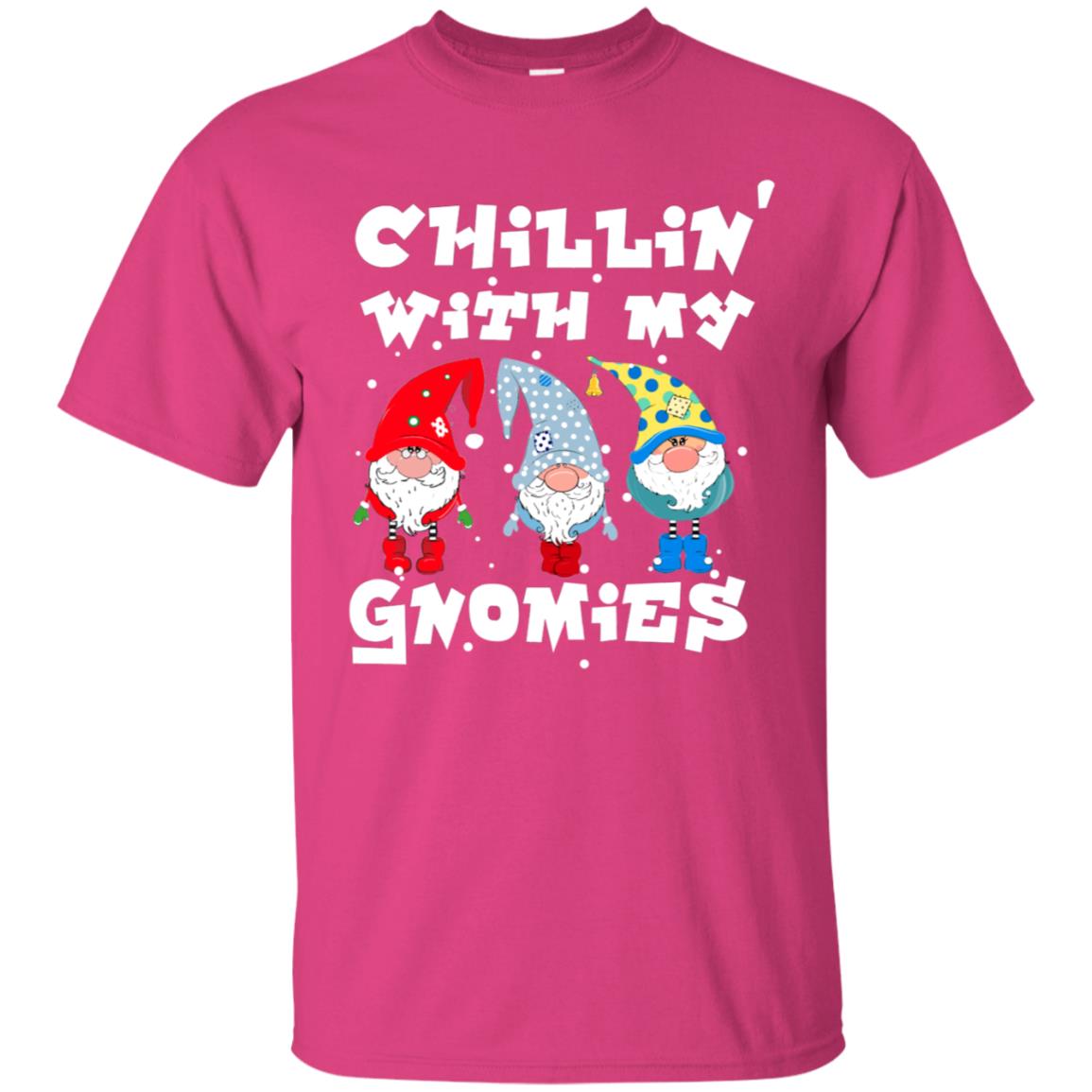 Chillin' With My Gnomies X-mas Gift Shirt For Mens Womens Kids Heliconia