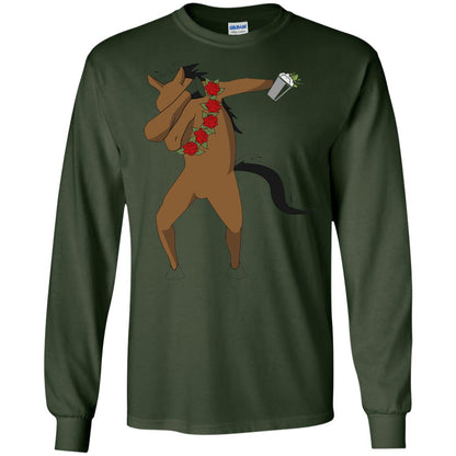 Derby Party 2018 Funny Dabbing Horse Shirt Forest Green