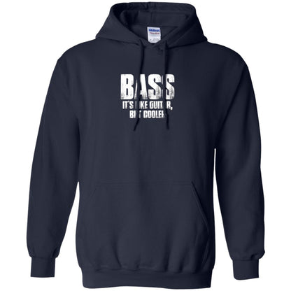 Funny Music T-shirt Bass It_s Like Guitar But Cooler Navy