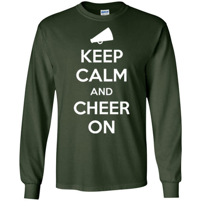 Cheerleader T-shirt Keep Calm And Cheer On Forest Green