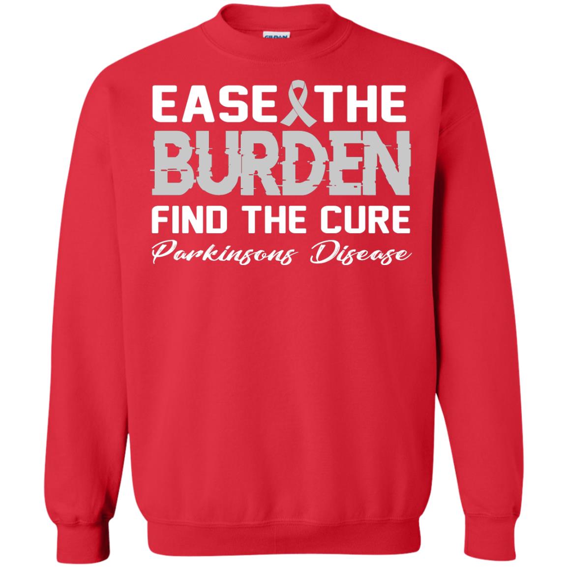 Ease The Burden Find The Cure Parkinson's Awareness T-shirt Red