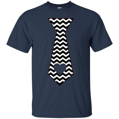 Valentines Day T-shirt Tie Heart Navy